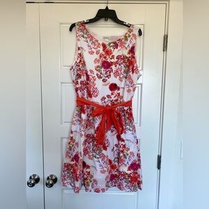 Garnet Hill Floral A-Line Dress